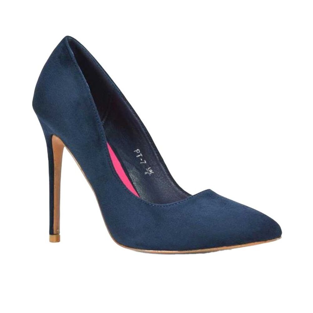 XY London Womens/Ladies Lu Lu Pointed Court Shoes / Navy